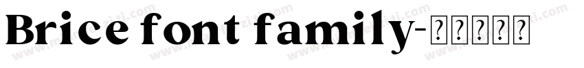 Brice font family字体转换